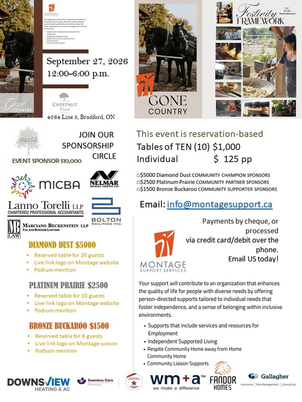 Visit US online link in bio and join us for an afternoon in the country. @montage_support_services