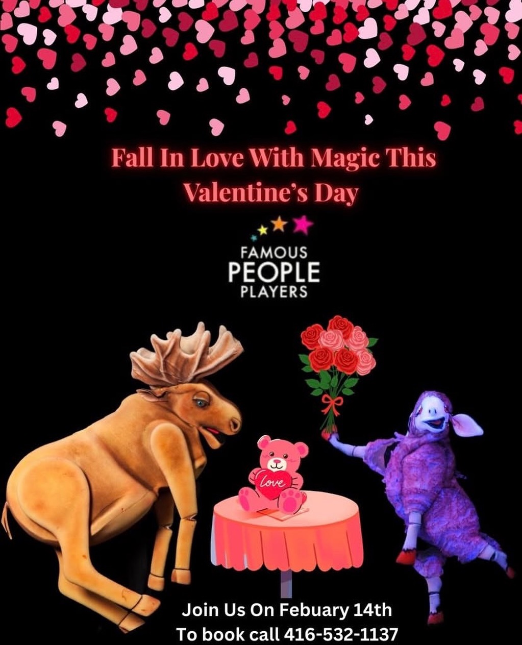 Sharing @famouspeopleplayers 💘Fall In love With Magic this Valentines Day February 14th - for reservations call 416-532-1137 ☎️